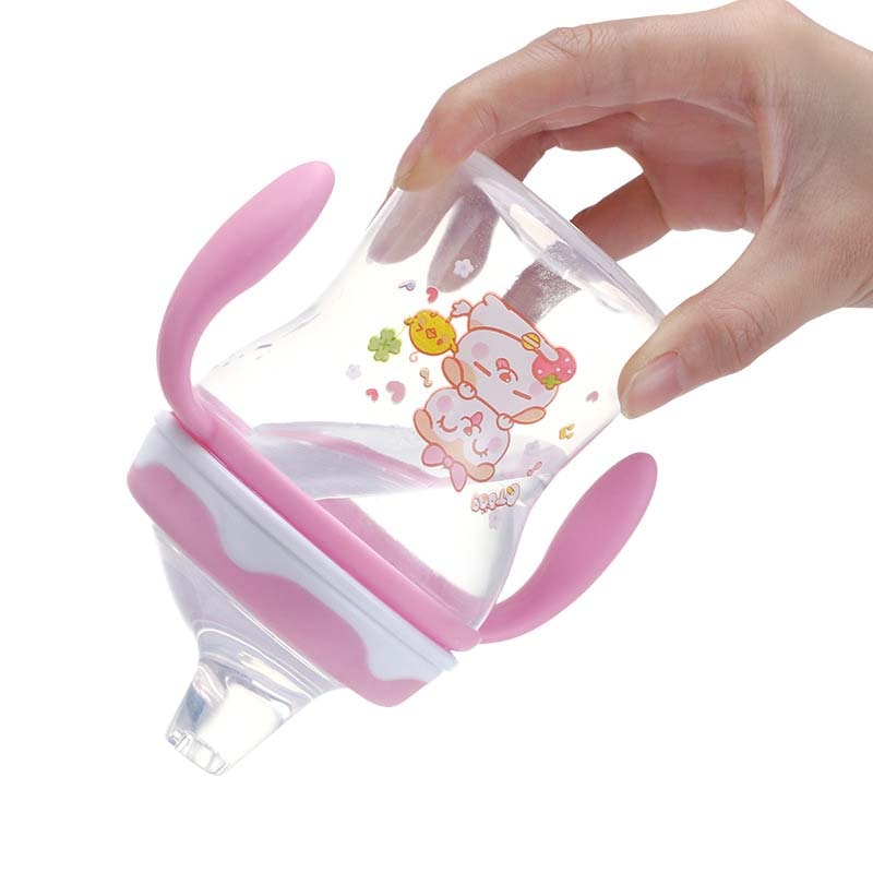 Safely Baby Water Milk Training Bottle Children Leak-proof Drinking Cups Baby Sippy Cup Feeding Drinking Handle Bottles 240ML